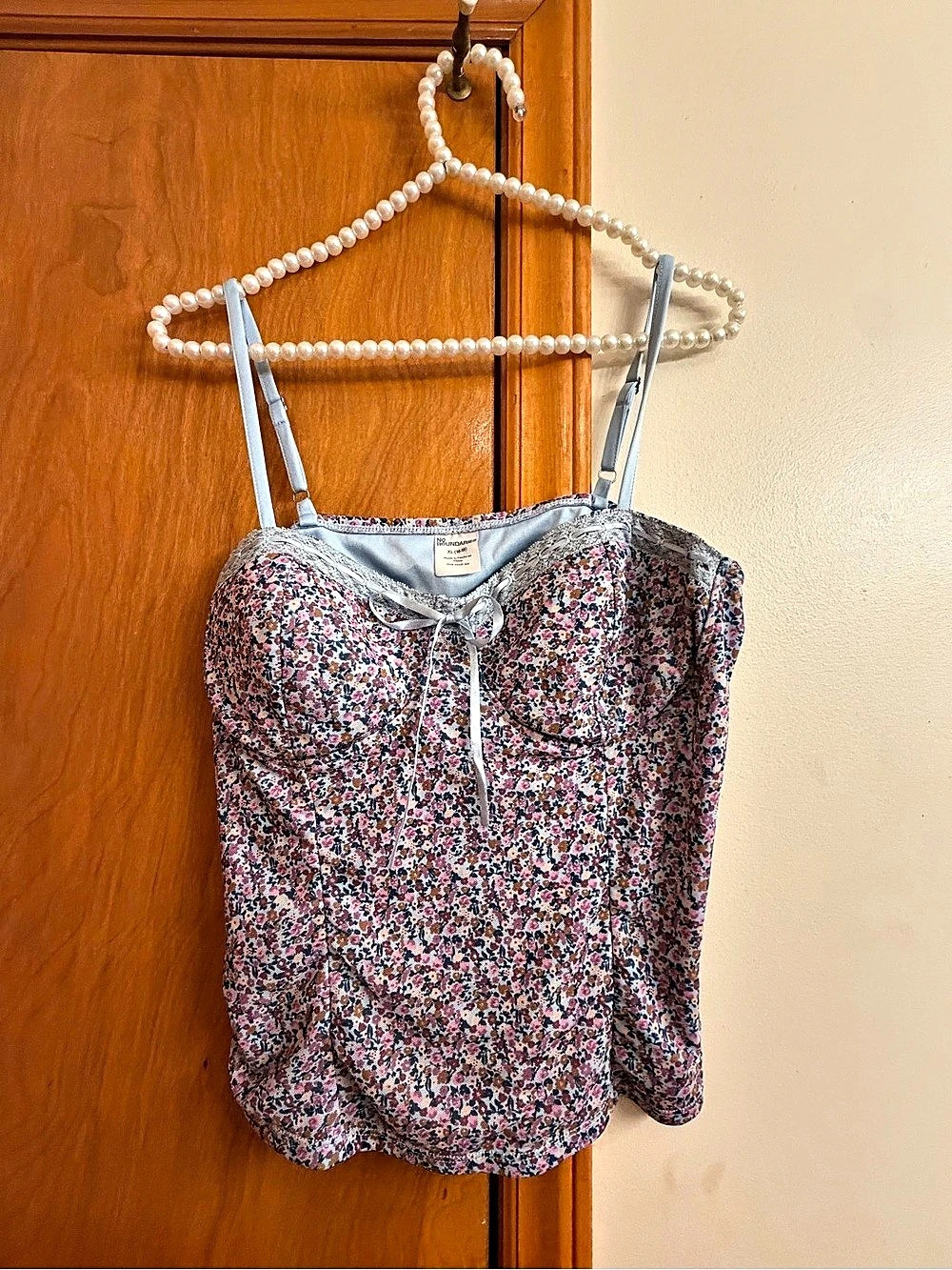 No Boundaries Floral Cami in Pink & Blue Size XL (16-18)